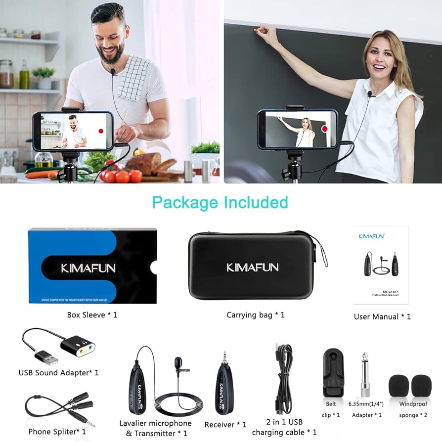 【専用】ワイヤレスマイク KIMAFUN2.4Gワイヤレスラベリアマイクシステム Amazon.co.jp: ワイヤレスマイク KIMAFUN2.4Gワイヤレスヘッド